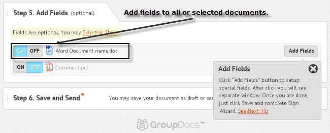 GroupDocs Signature - Add custom fields
