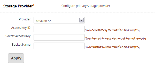 Configure Amazon S3 as your default storage provider from within GroupDocs