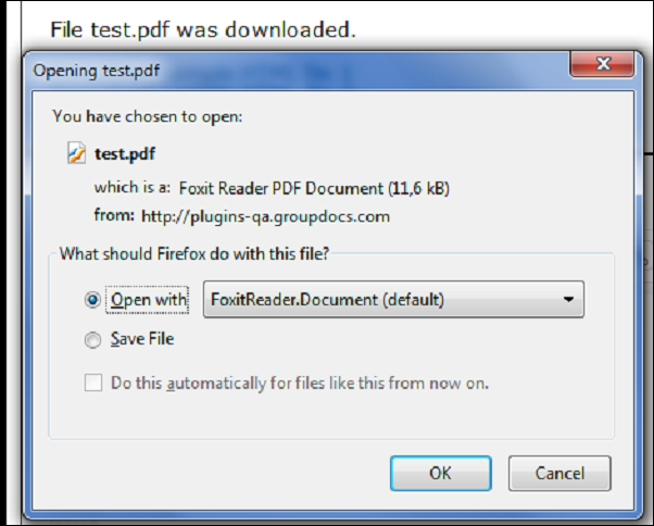 Download dialog (FireFox)